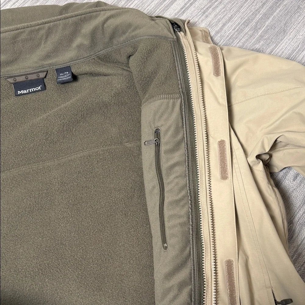 Marmot Men's Tan/Olive Ski Jacket Size XL Tall